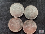 Lot of (4) 1885-O US Morgan Silver Dollars