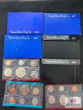 Lot of (5) US Proof Sets (1968, 1969, 1972, (2) 1973) + (3) UNC mint sets ((2) 1973, (1) 1973)