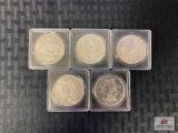 Lot of US Morgan Silver Dollars (various dates) 5 pcs