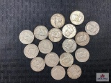 Lot of US Franklin Half Dollars (various dates) (17 pieces)