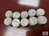 Lot of US Silver Quarter Dollar Coins (various dates) (100 pcs)