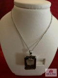 Women's Necklace, Set In Sterling Silver, Believed To Be Smoky Quartz