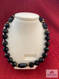 Black Beaded Necklace