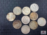 Lot of US Peace Silver Dollars (various dates) (10 pcs)