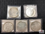 Lot of US Morgan Silver Dollars (various dates) 5 pcs