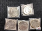 Lot of US Morgan Silver Dollars (various dates) 5 pcs