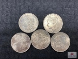 Lot of US Morgan Silver Dollars (various dates) 5 pcs