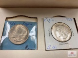 Lot of (2) 1936 Elgin Centennial Half Dollars