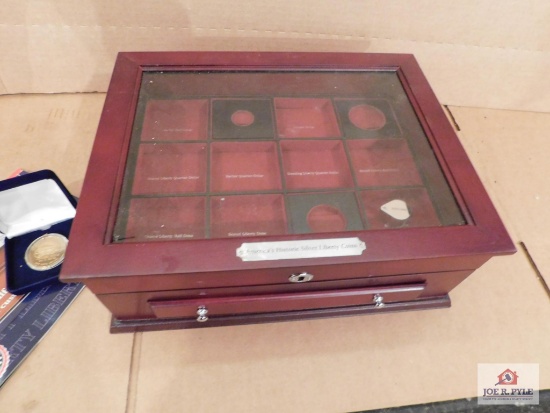 America's Historic Silver Liberty Coins Display Case (Coins Not Included)