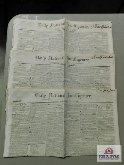 1839 Daily National Intelligencer Newspaper