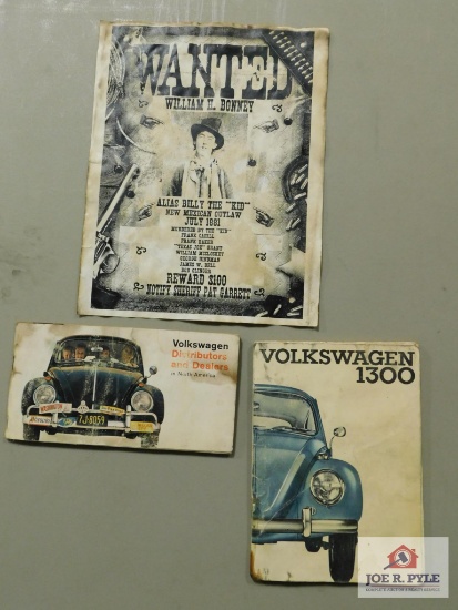 Volkswagen 1300 And Volkswagen Distributors And Dealers In North America With 'Billy The Kid' Wanted