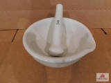 Large Ceramic Mortar And Pestle 8X4