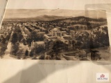 Vintage print of University of Virginia