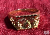 Men's 10K rose gold ring