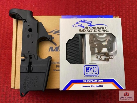[SKU 102480] Anderson Manufacturing AR-15 Mil Spec Lower Receiver + Lower Parts Kit | SN: 18105908