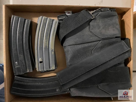 [SKU: 102027] 6 AR-15 mags and an ammo bandoleer