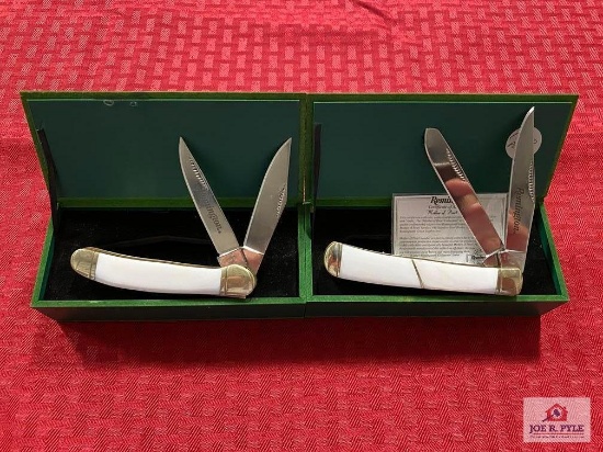[SKU: 102066] 2 Remington collector series knives with mother of pearl handles