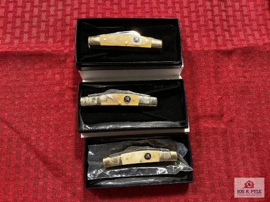 [SKU: 102072] lot of 3 Henckels pocket knives: model HK-21-BFH