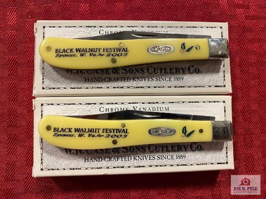 [SKU: 102108] 2 Case knives- model 31048CV Black Walnut Festival special edition