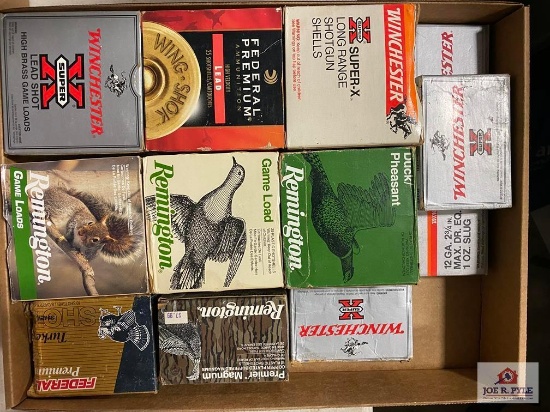 [SKU: 102192] 12 GA shotgun shells- full/partial boxes, some turky loads