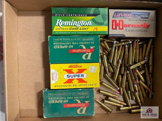 [SKU: 102201] lot of .30-30 ammunition- full/partial boxes and loose rounds