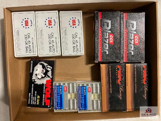 [SKU: 102234] lot of .45 ACP ammunition- full/partial boxes