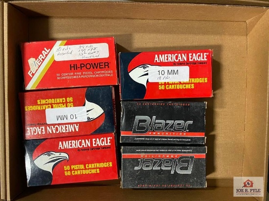 [SKU: 102248] lot of 10 MM ammunition- full/partial boxes