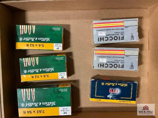 [SKU: 102266] lot of ammo: 7.62x54 R, 5.6x52 R, 6.8 REM SPL, 7.63 Mauser