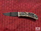 [SKU: 102047] custom knife with stag handle by Jerry P Elliott Charleston, WV
