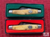 [SKU: 102063] 2 Moore Maker pocket knives: 1 of 250 model 5302 from 1994 ; model 5302 from 1995