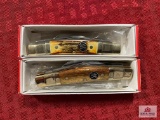 [SKU: 102071] lot of 2 Henckles pocket knives: model HK-21-STAG and HK-21-FERNAMBUCK