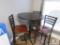 3ft high top table w 3 bar stools