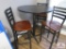 3ft high top table w 3 bar stools