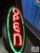 Oval neon OPEN sign