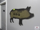 southern barbeque pig sign