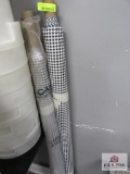 2 rolls of oil cloth table cloth checkered pattern