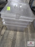 Lexan half size pans and lids 3 count 6 inches deep