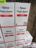 13 boxes of 500 count plastic straws
