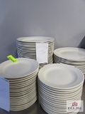 34 saucers, 39 dinner plates