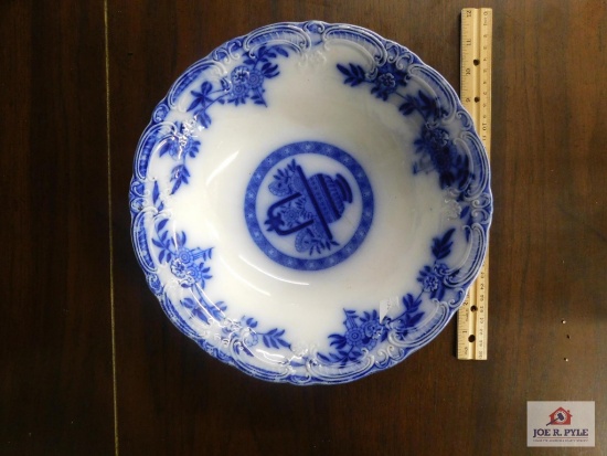 Flow blue bowl