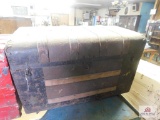 Antique prodded tin trunk