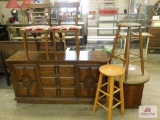 Credenza and chairs