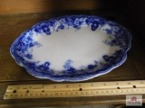 Blue and white platter