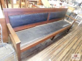 Approx. 11ft leather seat bench