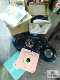 2 boxes of 45 records