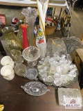 Large group of salts and glassware