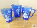 Shirley Temple cups and pitcher