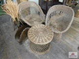 Chairs, table and decorative items