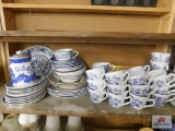 Blue and white dishes