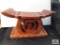 Carved wooden stool made in Ghana
